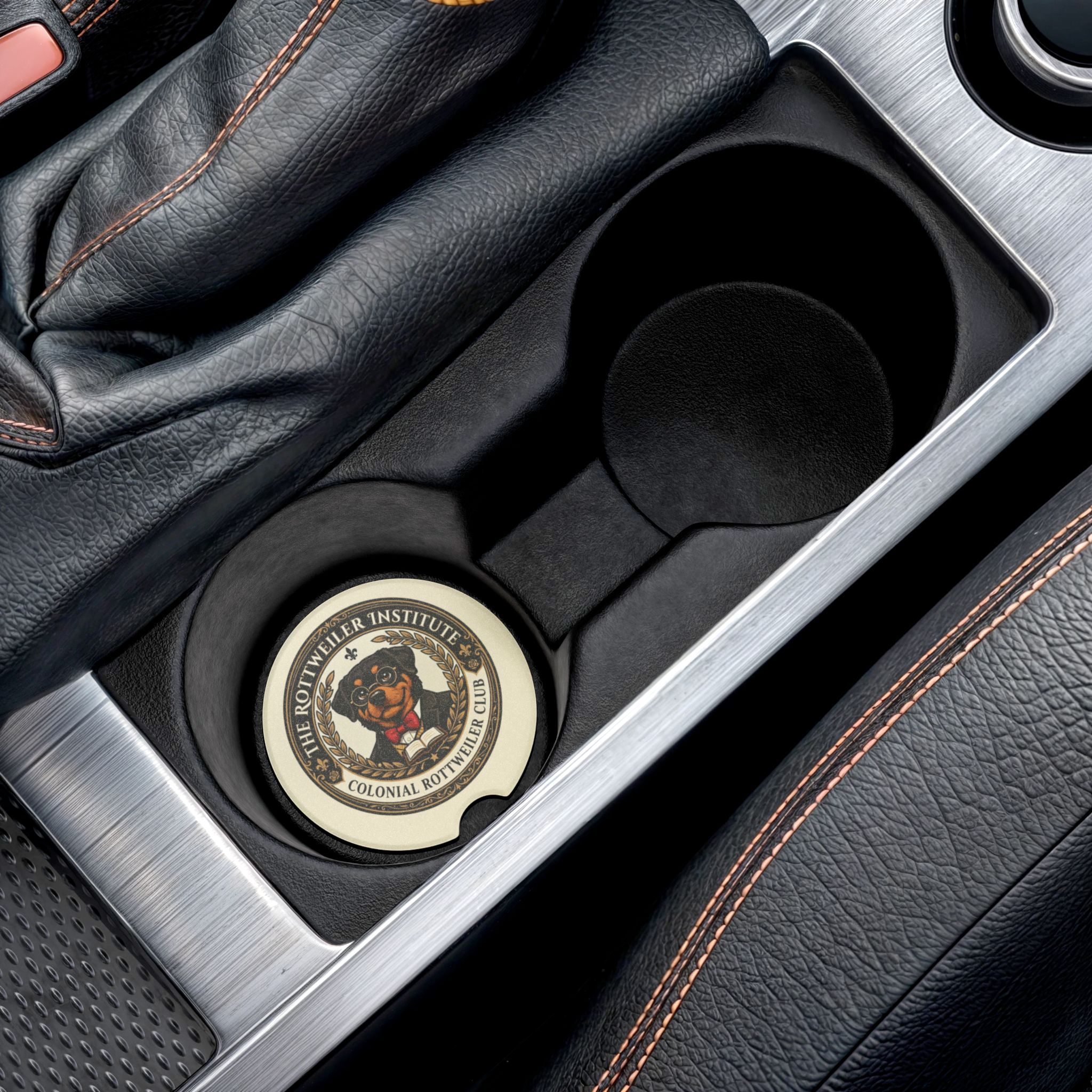 Rottweiler Institute Soapstone Car Coaster - Image 4