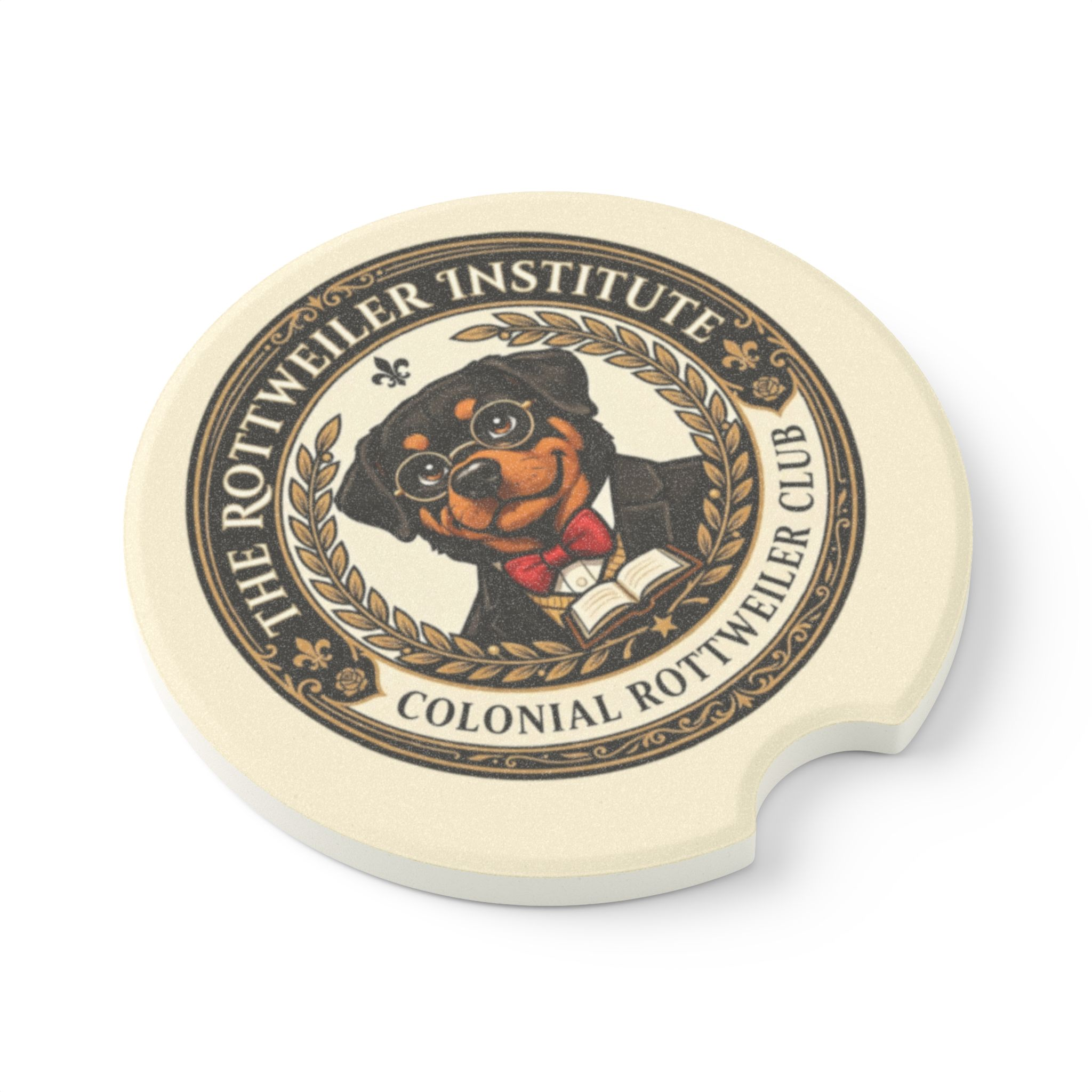 Rottweiler Institute Soapstone Car Coaster - Image 3