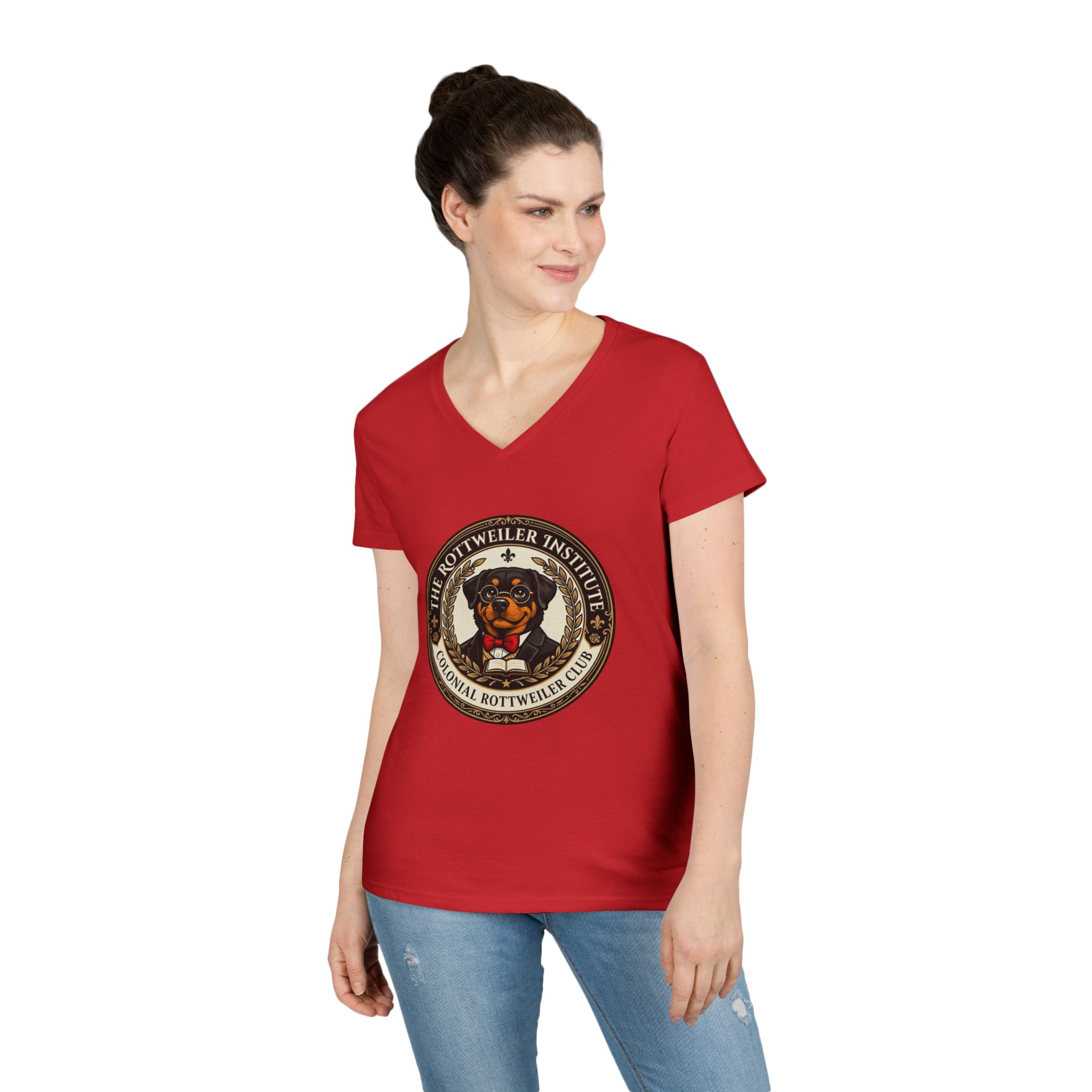 Rottweiler Institute Ladies' V-Neck Tee - Image 18