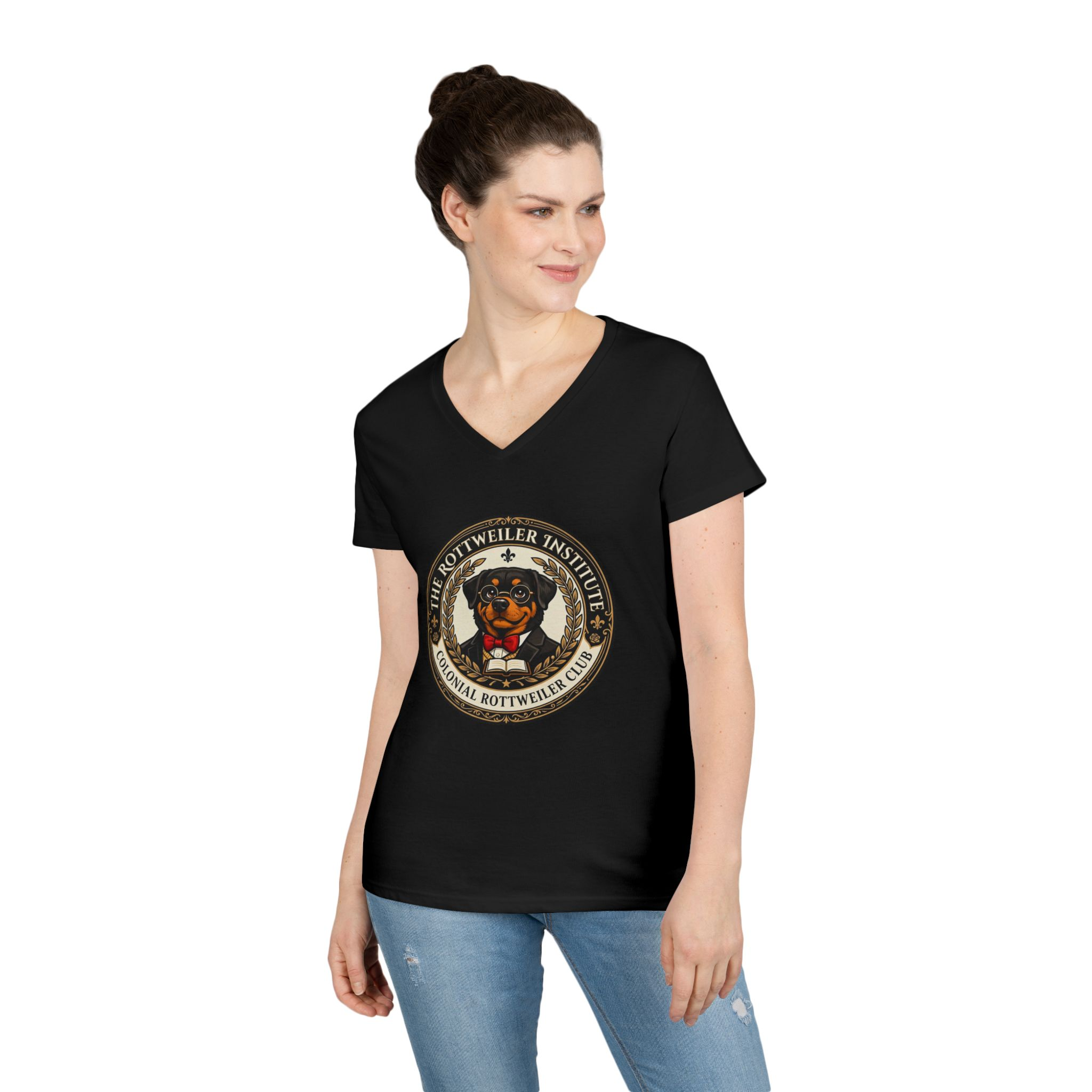 Rottweiler Institute Ladies' V-Neck Tee - Image 6