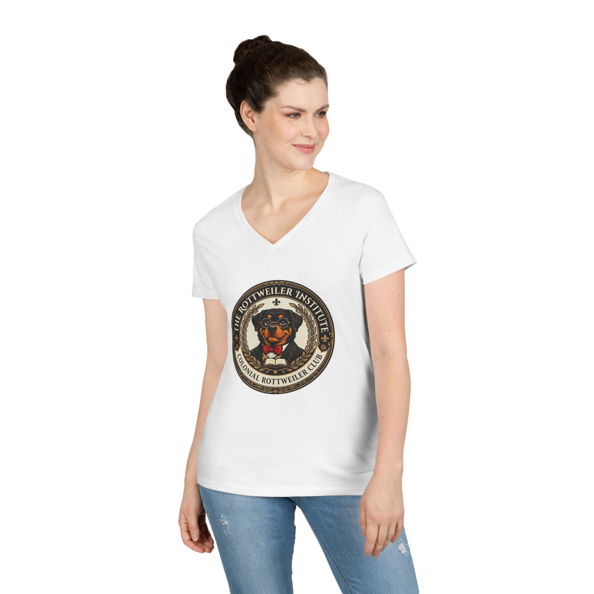 Rottweiler Institute Ladies' V-Neck Tee - Image 3