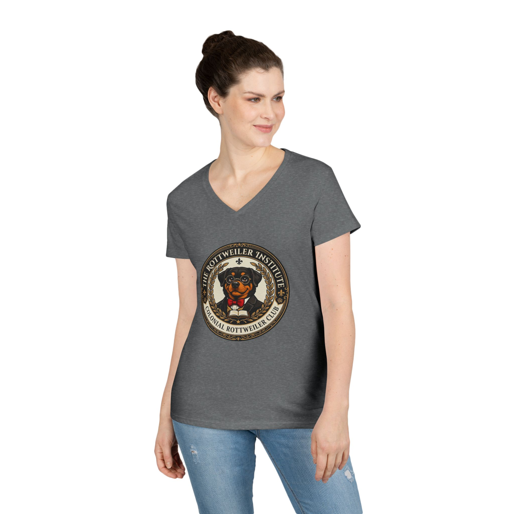 Rottweiler Institute Ladies' V-Neck Tee - Image 12