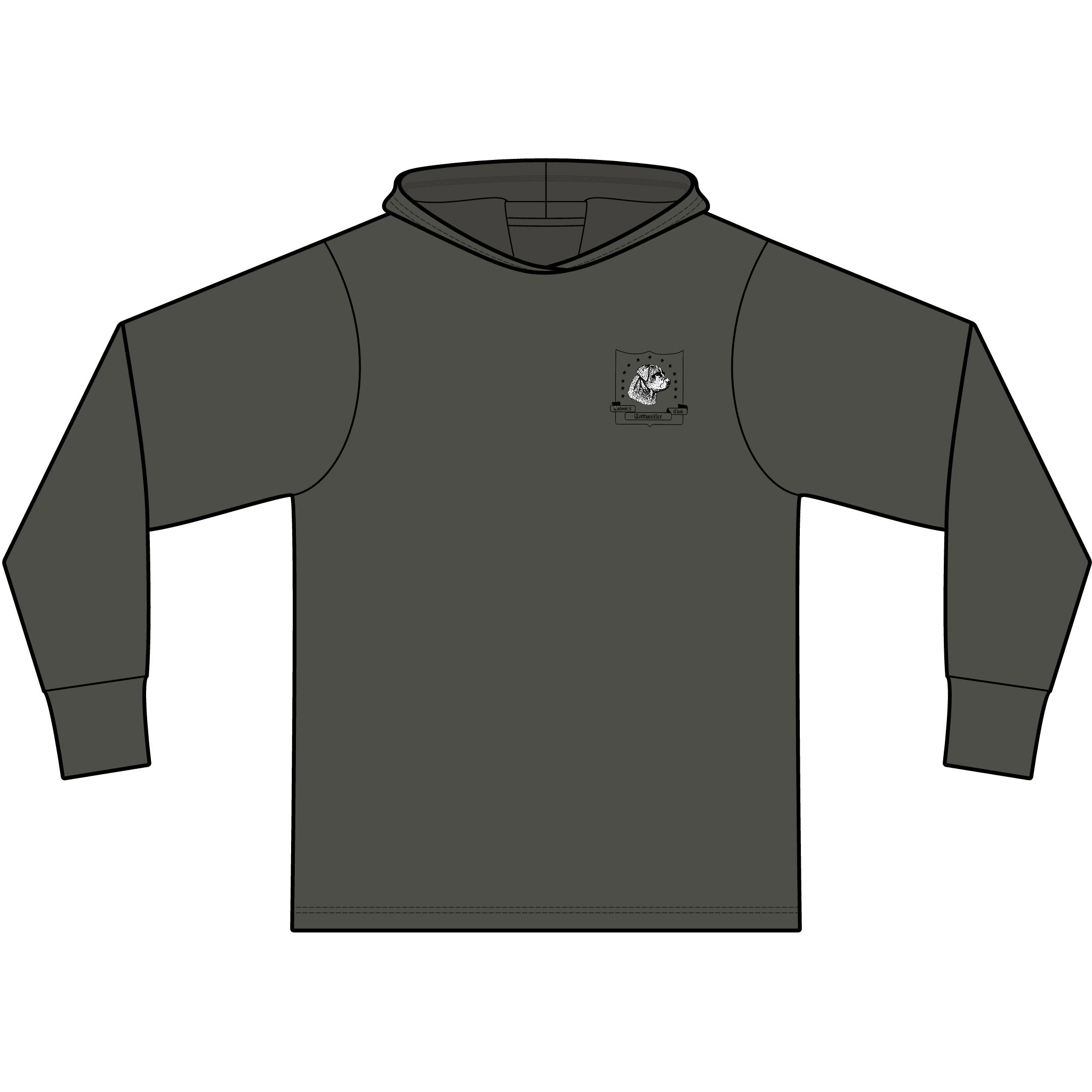 Rottweiler Institute Logo Hoodie Tee - Image 13