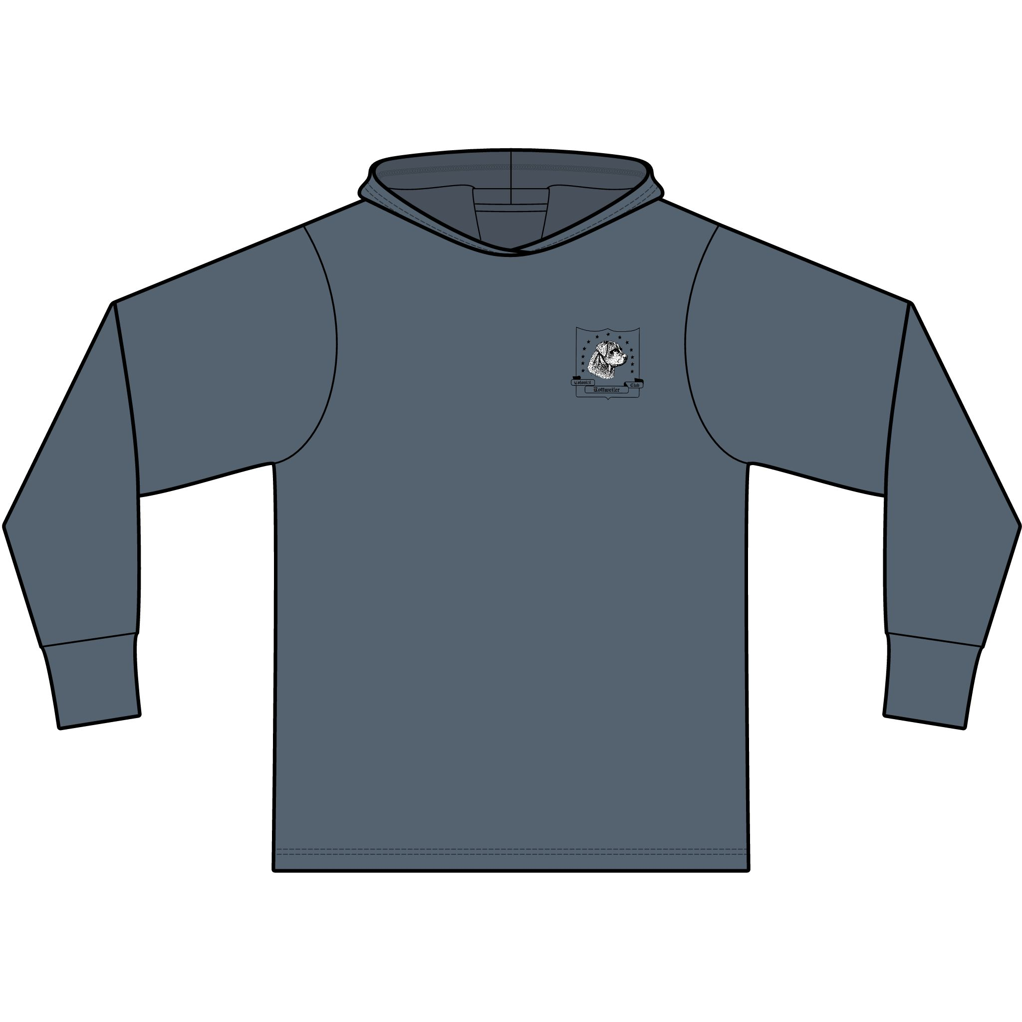Rottweiler Institute Logo Hoodie Tee - Image 21