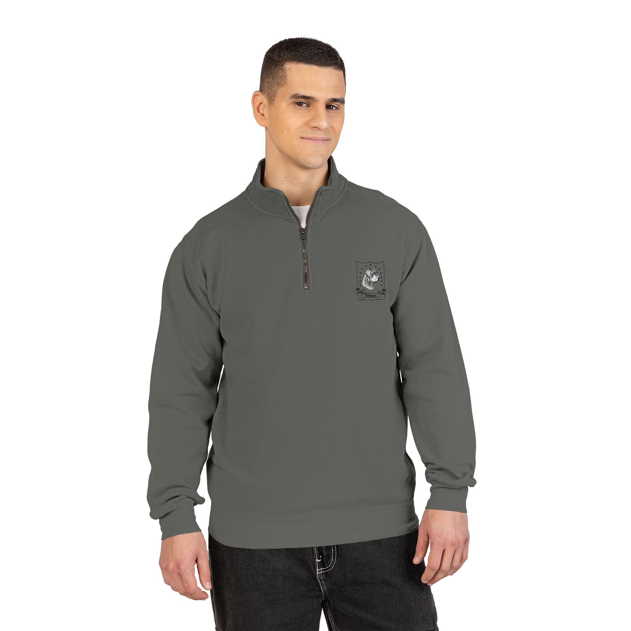 Rottweiler Institute Quarter-Zip Sweatshirt - Image 4
